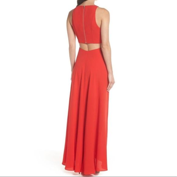 NWT Ali & Jay RED Bohemian Cut-out Hi-lo Maxi Dress SIZE M - Picture 3 of 12